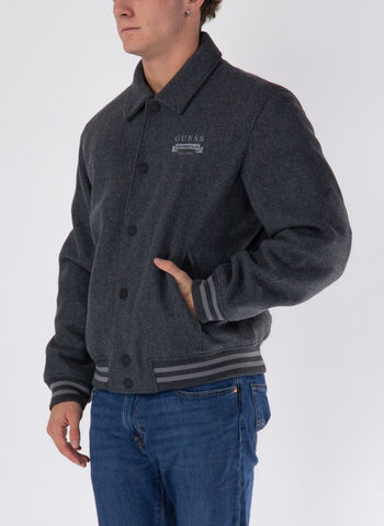 GIACCA BOMBER CON LOGO, DWHT ANTRACITE, small