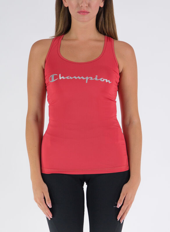 CANOTTA LOGO METALLIZZATO, PS117 CORALLO, medium