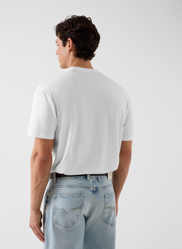 T-SHIRT IN MISTO MODAL, G011 WHT, medium