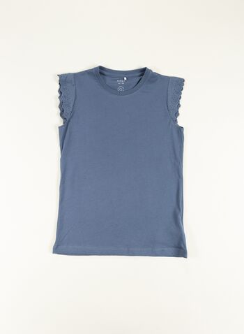 T-SHIRT SMANICATA FALOTTE RAGAZZA, INDIGO, small