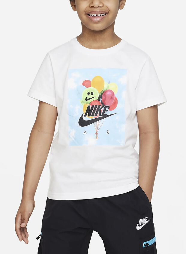 T-SHIRT BALLOON BAMBINO, 001 WHT, large