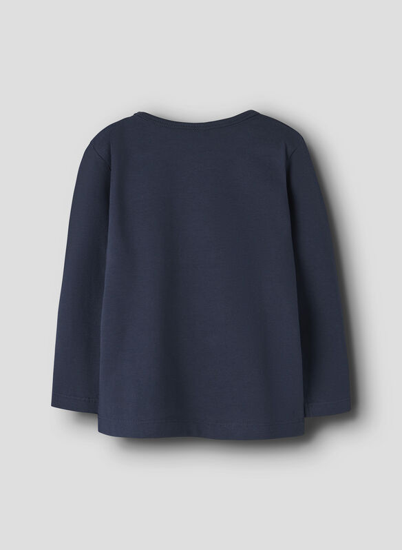 T-SHIRT OSWALDE STAMPA POSTERIORE BAMBINO, NAVY  BLAZER, medium