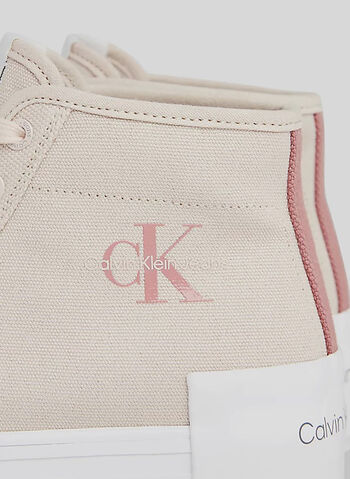 SCARPA A COLLO ALTO IN TELA CON PLATEAU, 0K6 PINK, small