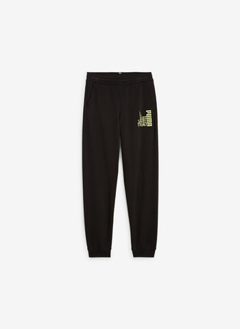 PANTALONE ESSENTIAL MID 90S RAGAZZO, 01 BLKGREEN, small