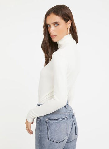 MAGLIONE GISELE COLLO ALTO LOGO, G012 CREMA, small