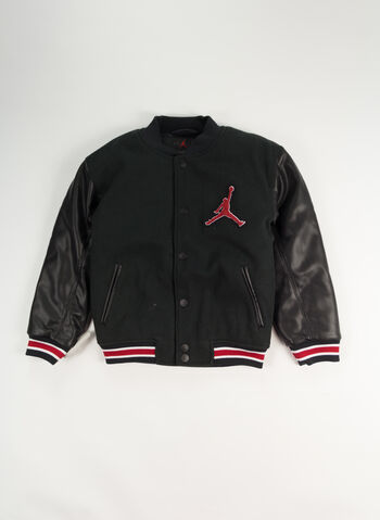 GIUBBOTTO COLLEGE JORDAN RAGAZZO, 023 BLK, small