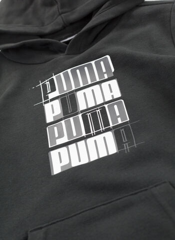 FELPA HOODIE CON LOGO RAGAZZO, 01 BLK, small