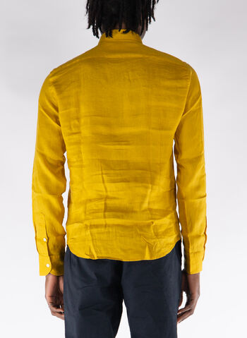 CAMICIA A MANICHE LUNGHE IN LINO, 0973 OLIO, small