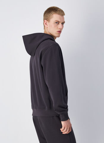 FELPA FULL ZIP CON RICAMO LOGO, ANTRACITE, small