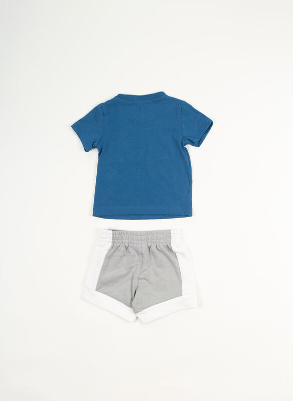 COMPLETO T-SHIRT+ SHORTS JORDAN GALAXI BIMBO, G3A GREY BLUE, medium