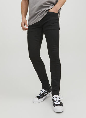 JEANS LIAM SKINNY 5 TASCHE, BLACK DENIM, small