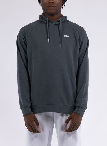 FELPA CON CAPPUCCIO MICRO LOGO RICAMO, , small