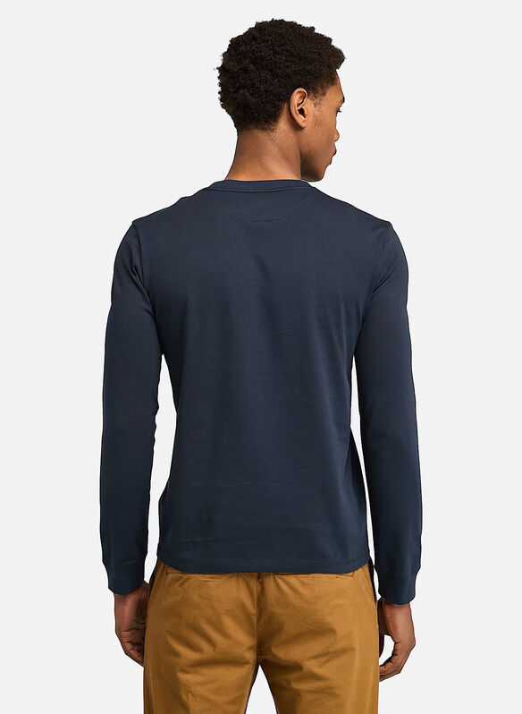 T-SHIRT DUNSTAN RIVER MANICHE LUNGHE, NVY, medium