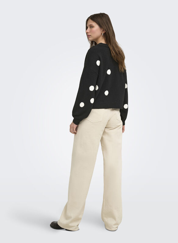 MAGLIONE RICA POIS, BLACK, medium
