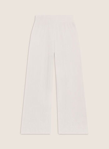PANTALONE WIDE LEG IN FELPA VISCOSA, Z102 PANNA, small