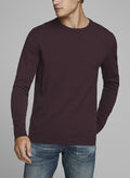 MAGLIONE GIROCOLLO BASIC ESSENTIAL, PORT ROYALE TWISTED BORDO, thumb
