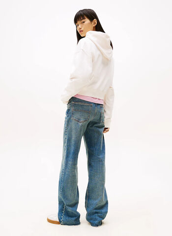 FELPA CROP LOGO RICAMO, YBH PANNA, small