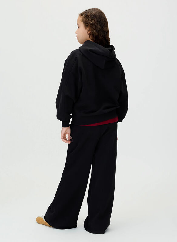 FELPA HOODIE GRAPHIC LOGO RAGAZZA, BEH BLK, medium