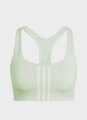 REGGISENO SPORTIVO POWERIMPACT MEDIUM-SUPPORT 3-STRIPES, LIGHT GREEN, small