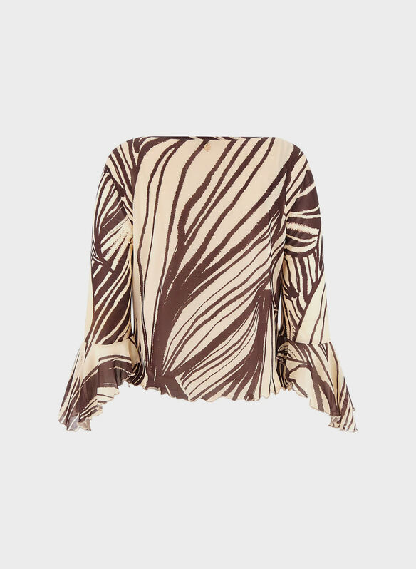 BLUSA STAMPATO ZEBRA, PMIC COFFECREAM, medium