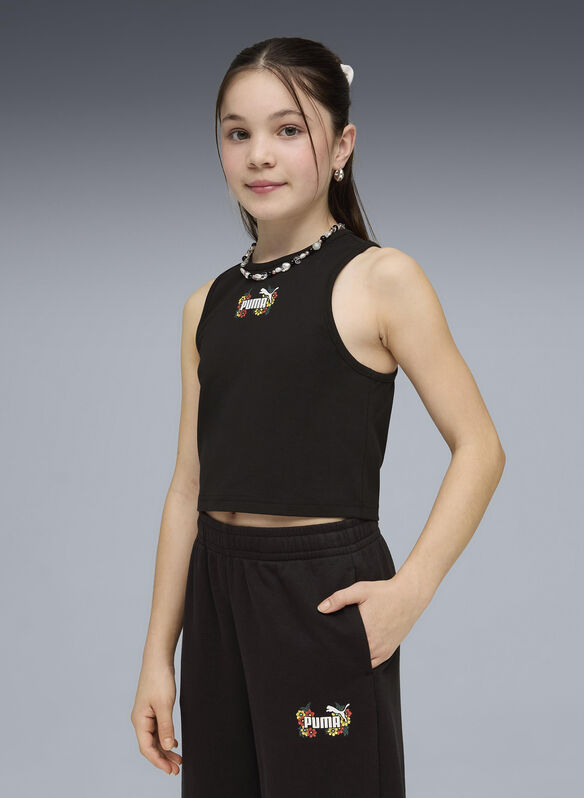 CANOTTA MID 90 CROP RAGAZZA, 01 BLK, medium