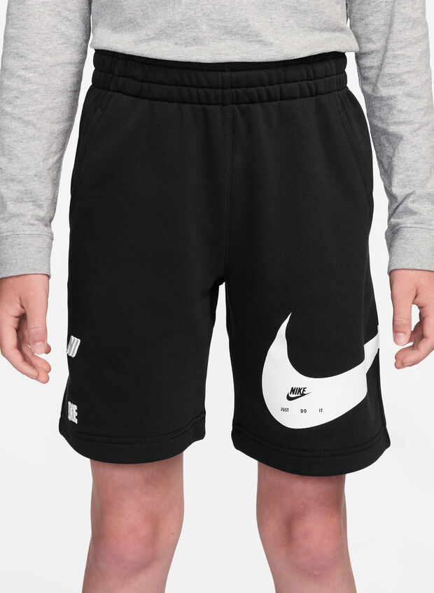 SHORT CLUB IN FRENCH TERRY RAGAZZO, 010 BLK, large