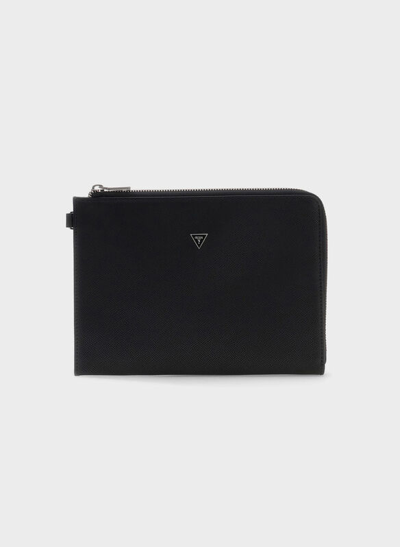 CLUTCH MILANO NEW SAFFIANO, BLA BLK, medium