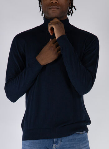 MAGLIONE 1/2 ZIP MISTO COTONE, 179 NVY, small