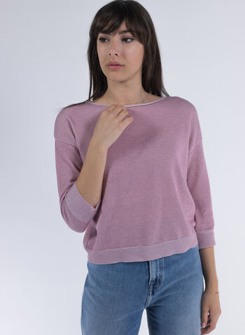 MAGLIONE SCOLLO A BARCHETTA, 14 PINK, small