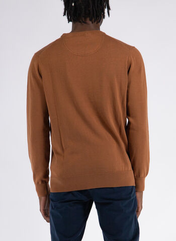 MAGLIONE GIROCOLLO IN COTONE, K43 BISCOTTO, small