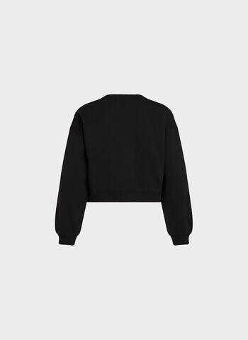 FELPA GIROCOLLO CON LOGO RAGAZZA, BEH BLK, small