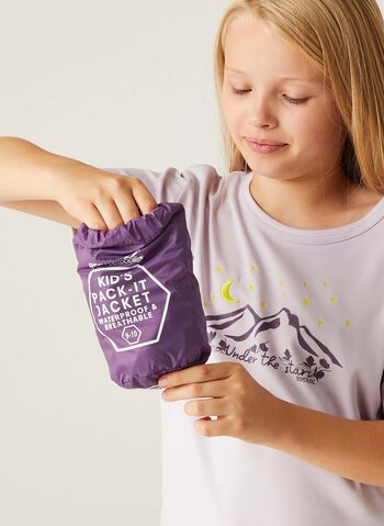 GIUBBOTTO PACK IT WATERPROOF PACKAWAY JUNIOR, HZZ PURPLE, small