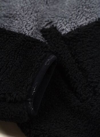 PILE TEDDY 1/2 ZIP TRICOLOR RAGAZZO, KK001BLKGREY, small