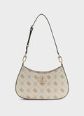 BORSA A SPALLA CON LOGO EMELIE, VNO VANIGLIA, thumb