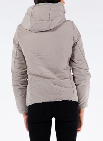 GIACCA NAIDA REVERSIBILE IN ECO PELLICCIA CON IMBOTTITURA ECOLOGICA, 946GXP SILVERGREY, small