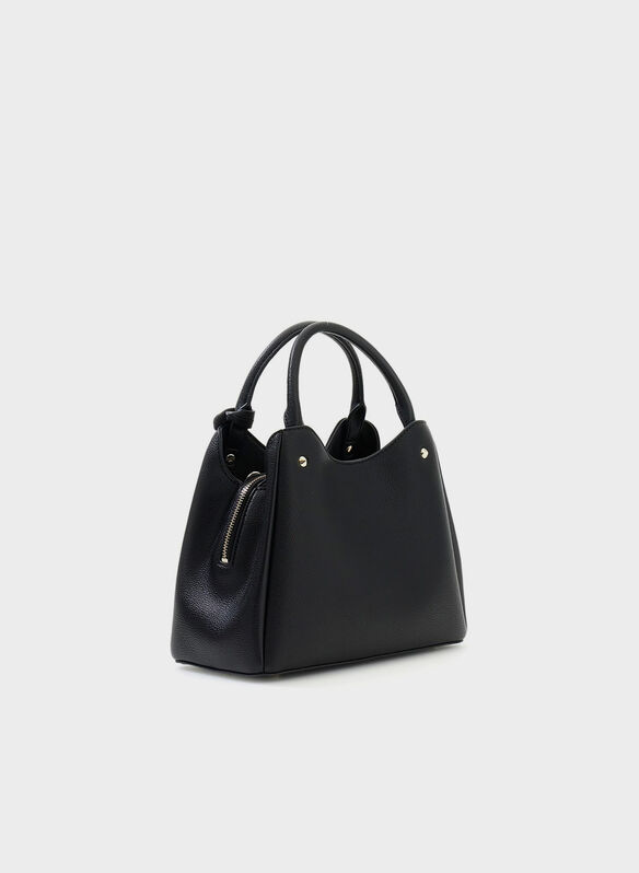 BORSA A MANO CON LOGO MERIDIAN, BLA , medium