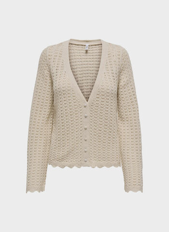 CARDIGAN TRAFORATO ASA CON BOTTONI, , small