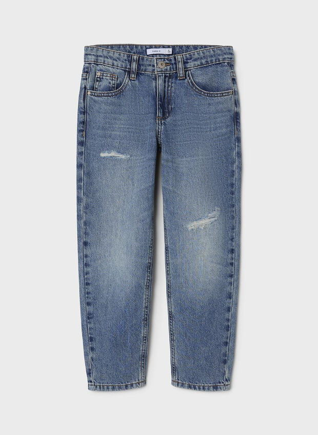 JEANS SILAS RAGAZZO, DARK BLUE DENIM DARK BLUE DENIM, large