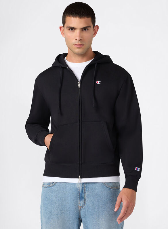 FELPA MODERN FULL ZIP, KK001 BLK, medium