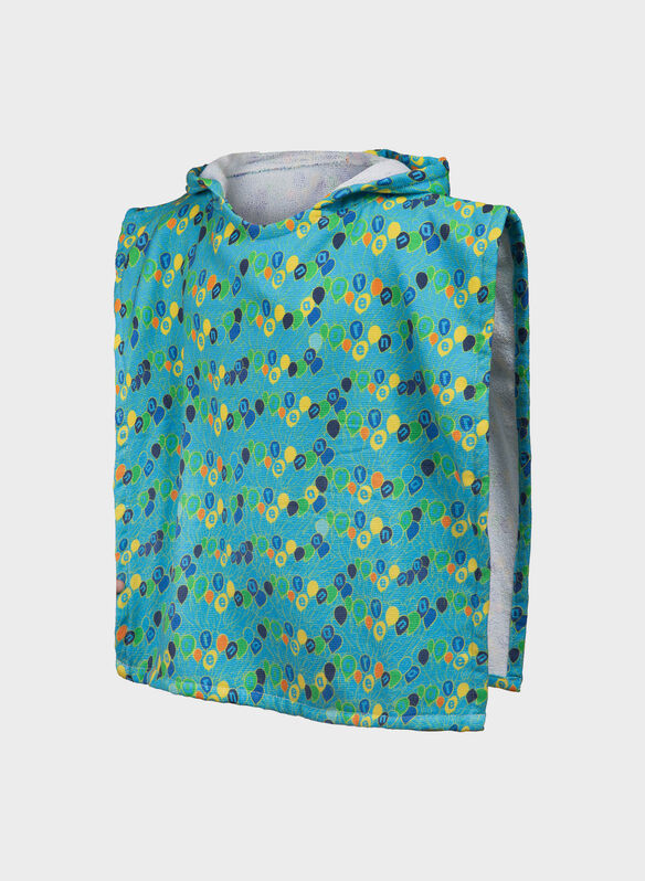 ACCAPPATOIO PONCHO TERRY PARTY INFANT, 805 TURCHESE MULTI, medium