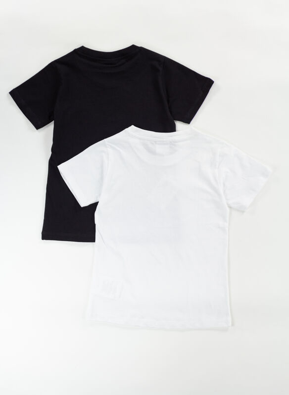 T-SHIRT BI-PACK MINI LOGO RAGAZZA, WW006 WHTBLK, medium