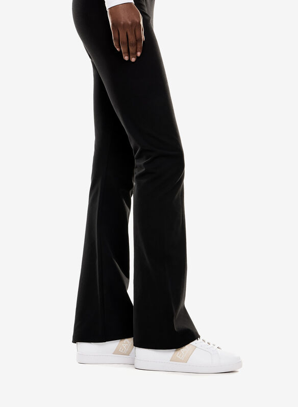 LEGGINGS BOOTCUT CORE LADY IN JERSEY DI COTONE STRETCH, UC001 BLK, medium