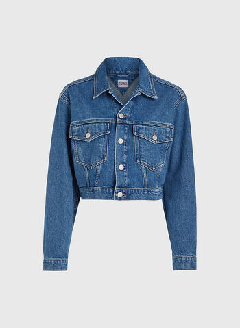 GIACCA JEANS CROP, 1A5 DENIM, small