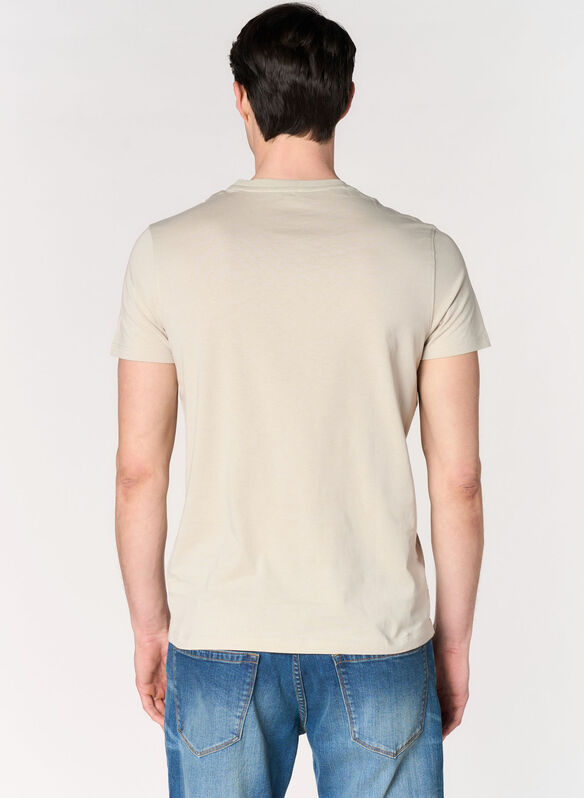 T-SHIRT MICK MICRO LOGO, 128 SABBIA, medium