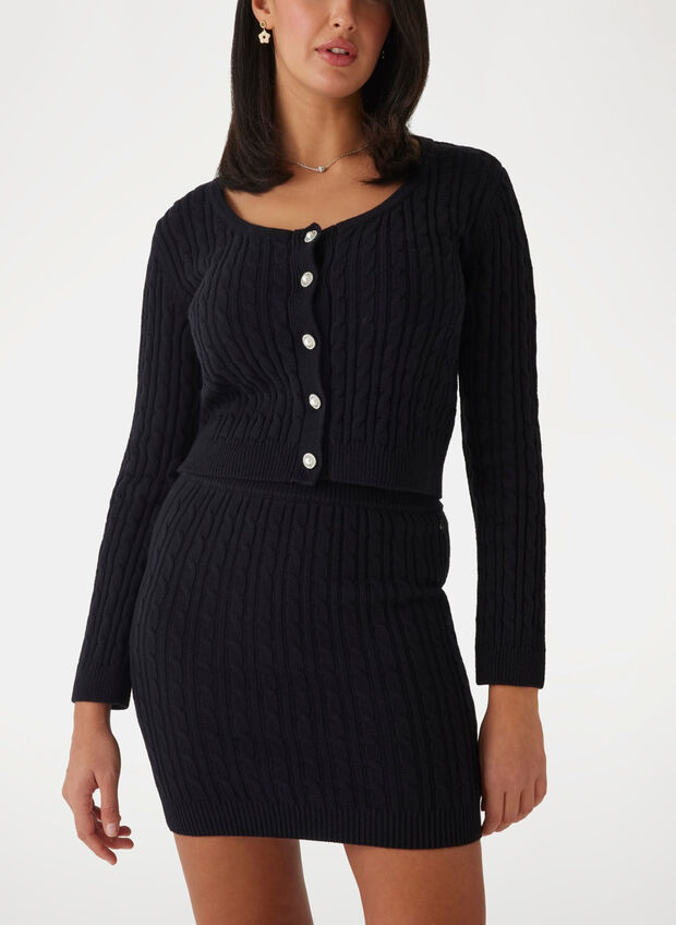 CARDIGAN SIENNA CON TRECCE, , large