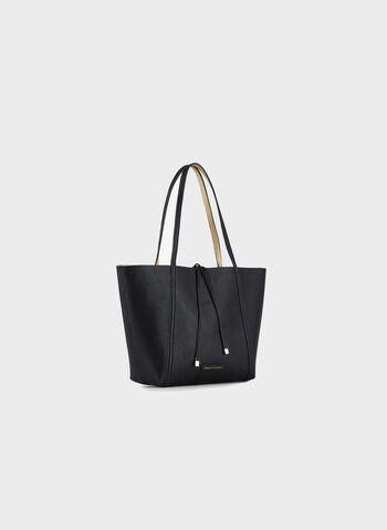 BORSA SHOPPER REVERSIBILE, 77520BLKGOLD, small