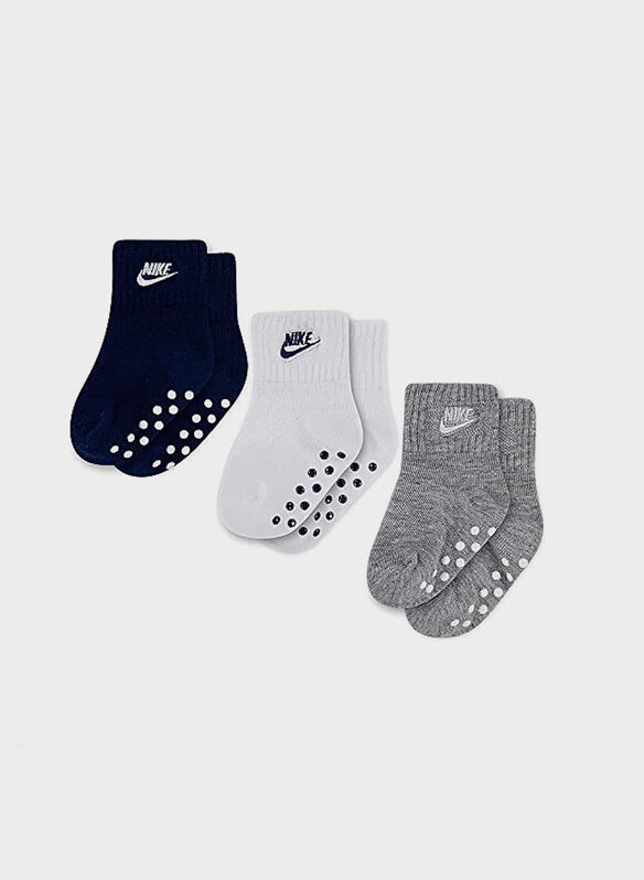 CALZA 3 PAIA ANTISCIVOLO, NVYWHTGREY, medium