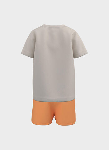 COMPLETO T-SHIRT + SHORT BAMBINA, JET STREAM, small