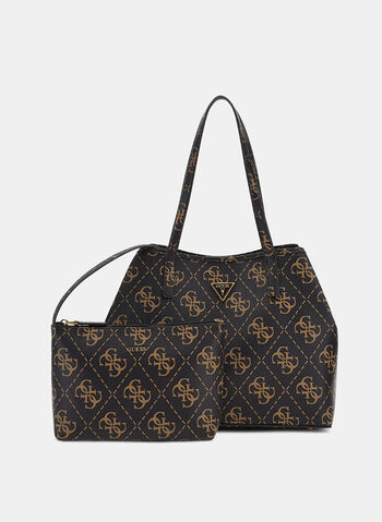 BORSA VIKKY SHOPPER LOGATA, BNL  BROWN LOGO, small