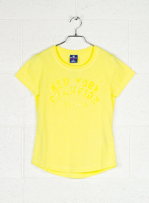 T-SHIRT FLUO STAMPA, YZ002YELLOW, large